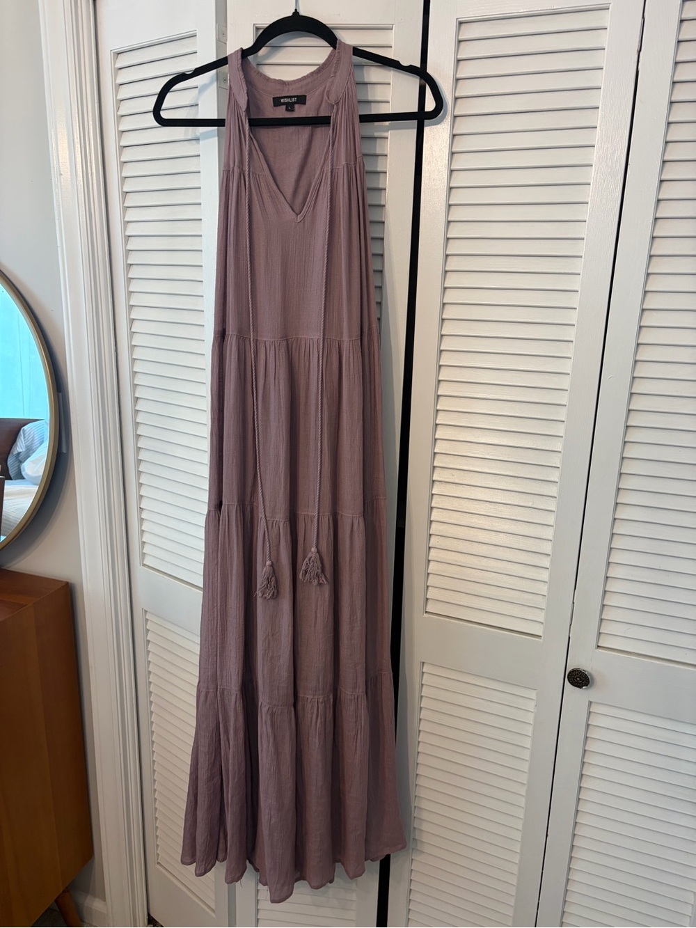 Wishlist Mauve Tiered Halter Maxi Dress